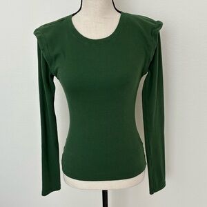 Anthropologie Maeve Ribbed Fitted Long Sleeve Tee